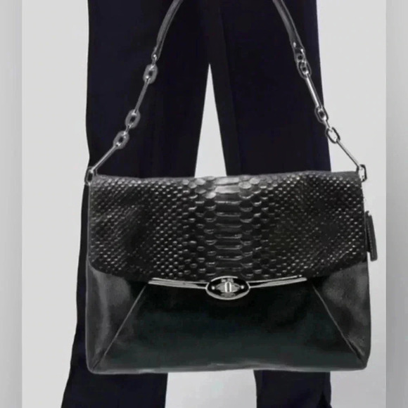 Coach 1941 black leather shoulder handbag